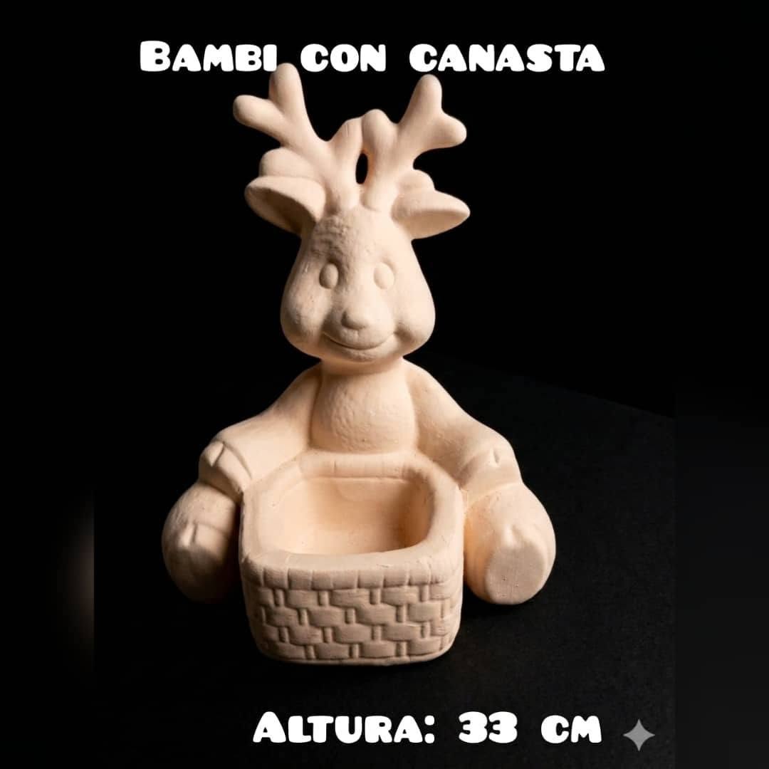 Bambi con canasta, catálogo de Cerámicas Gabriel